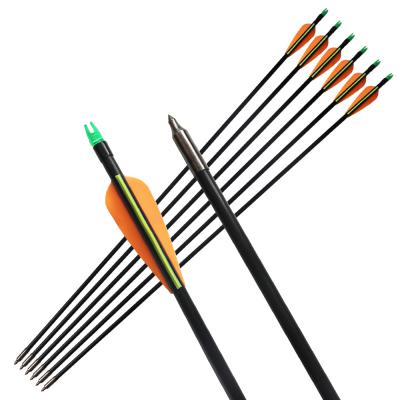 Shooting Archery Sports 85cm Fiberglass Arrows Nocks Proof Fiber Glass 15-50lbs (стрельба из лука спортивных 85cm стекловолокна стрелки nocks доказательства оптико - волоконной 15-50lbs для соединения лук / recurve лук)